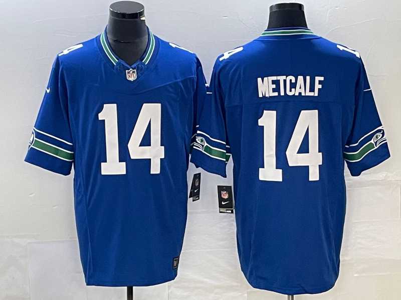 Men's Seattle Seahawks #14 D.K. Metcalf Royal 2023 F.U.S.E. Vapor Limited Throwback Stitched Jersey,We sell and wholesale Men's Seattle Seahawks #14 D.K. Metcalf Royal 2023 F.U.S.E. Vapor Limited Throwback Stitched Jersey on line form chian!